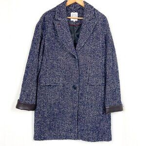 Dawn Levy Kaba Wool Blend Tweed Cocoon Coat M